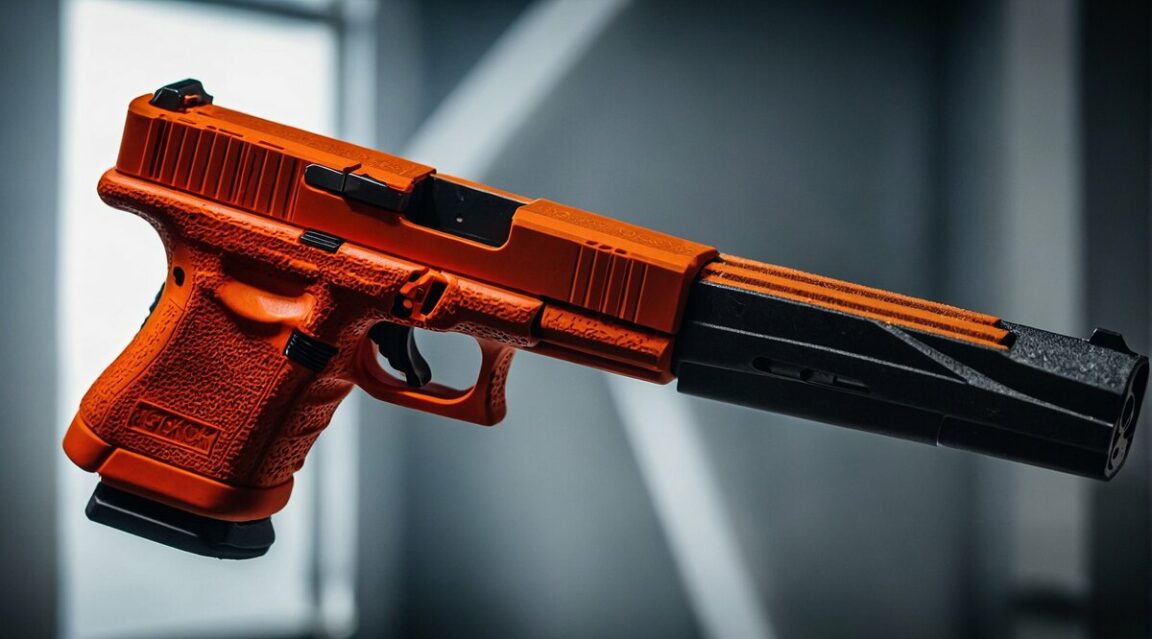 accès déconcertant aux plans 3d d'une arme à feu