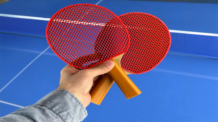 impression 3D raquette ping pong silencieuse